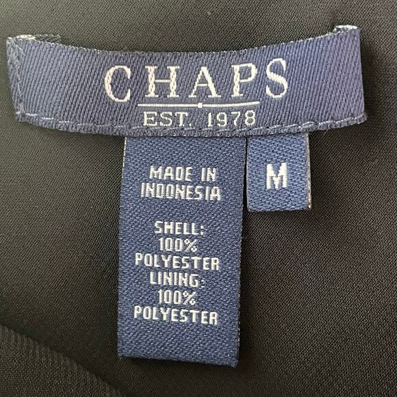 Chaps Dark Floral Chiffon Midi Skirt Flare Size M Pull On Romantic Fairy Grunge - Picture 6 of 7